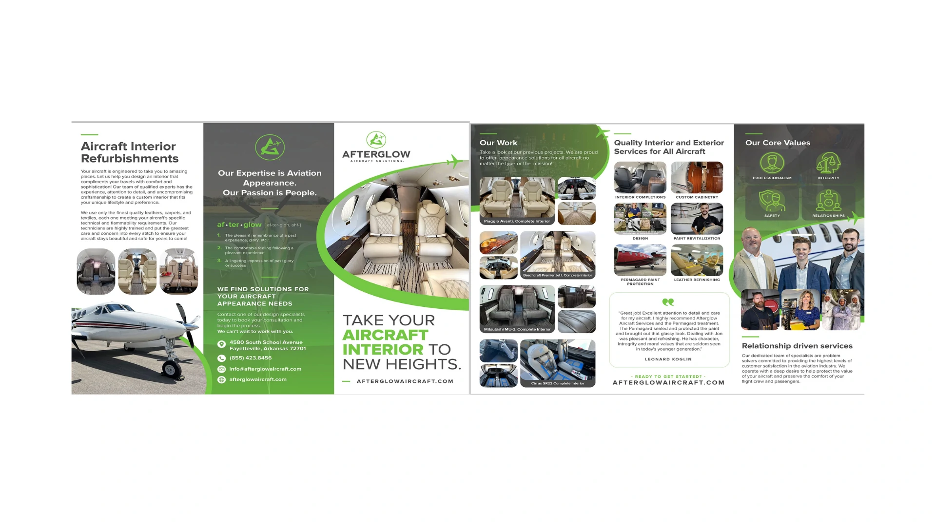 Afterglow professional brochure design