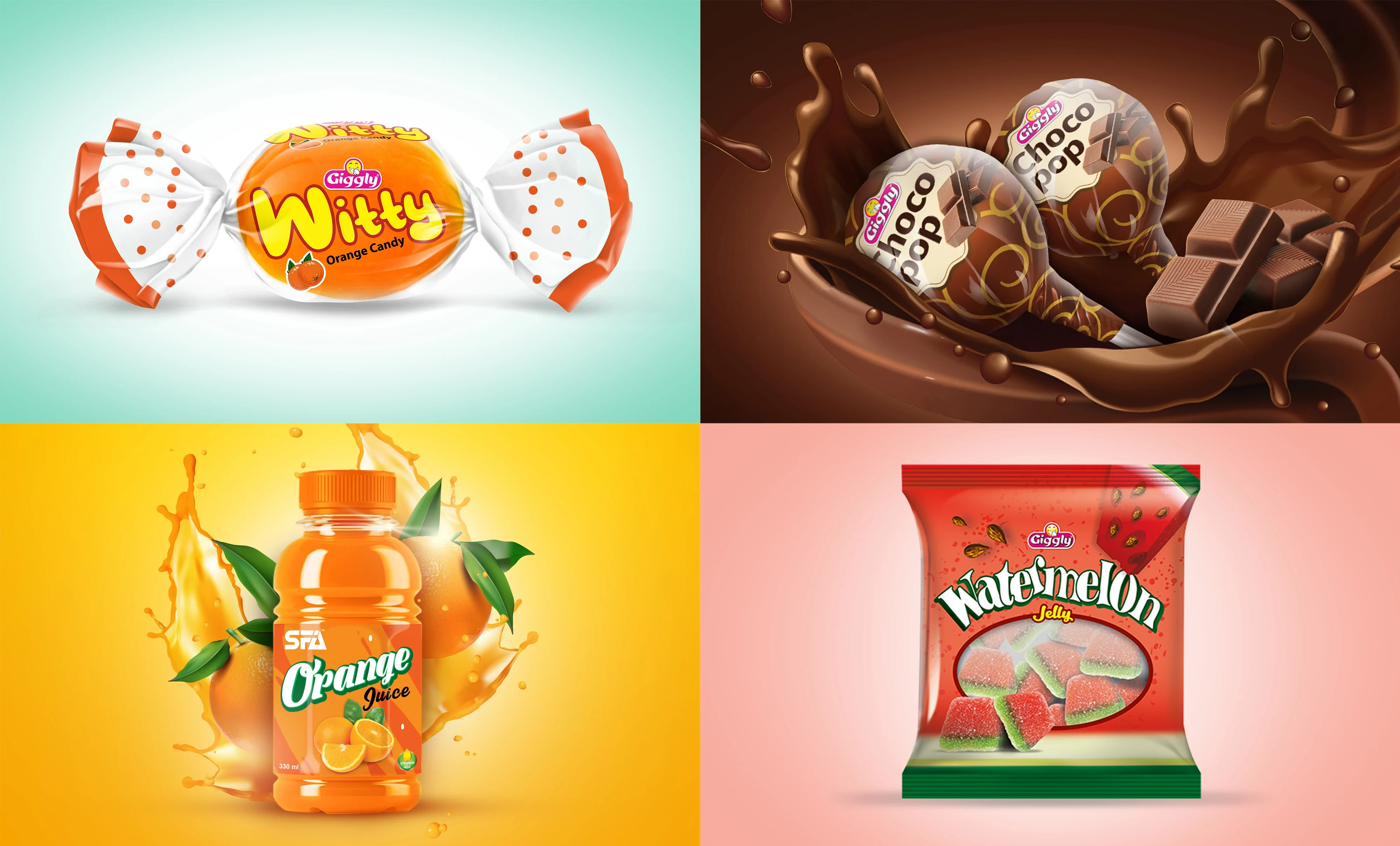 Candy product packaging design