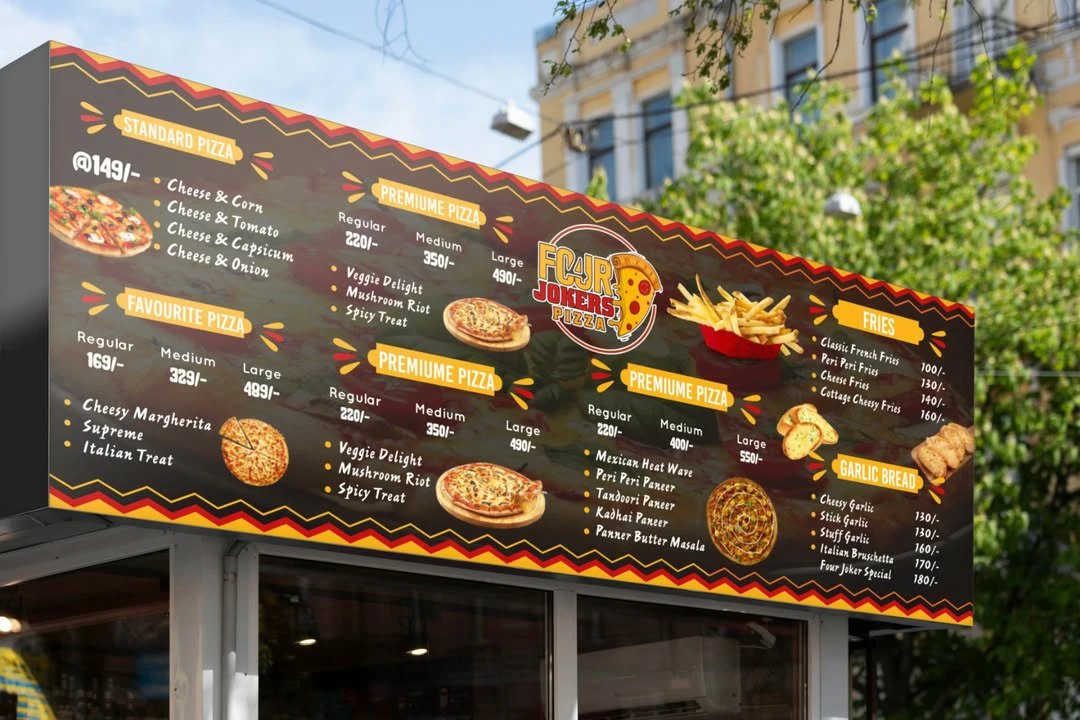 Four Jokers Pizza promotional banner design