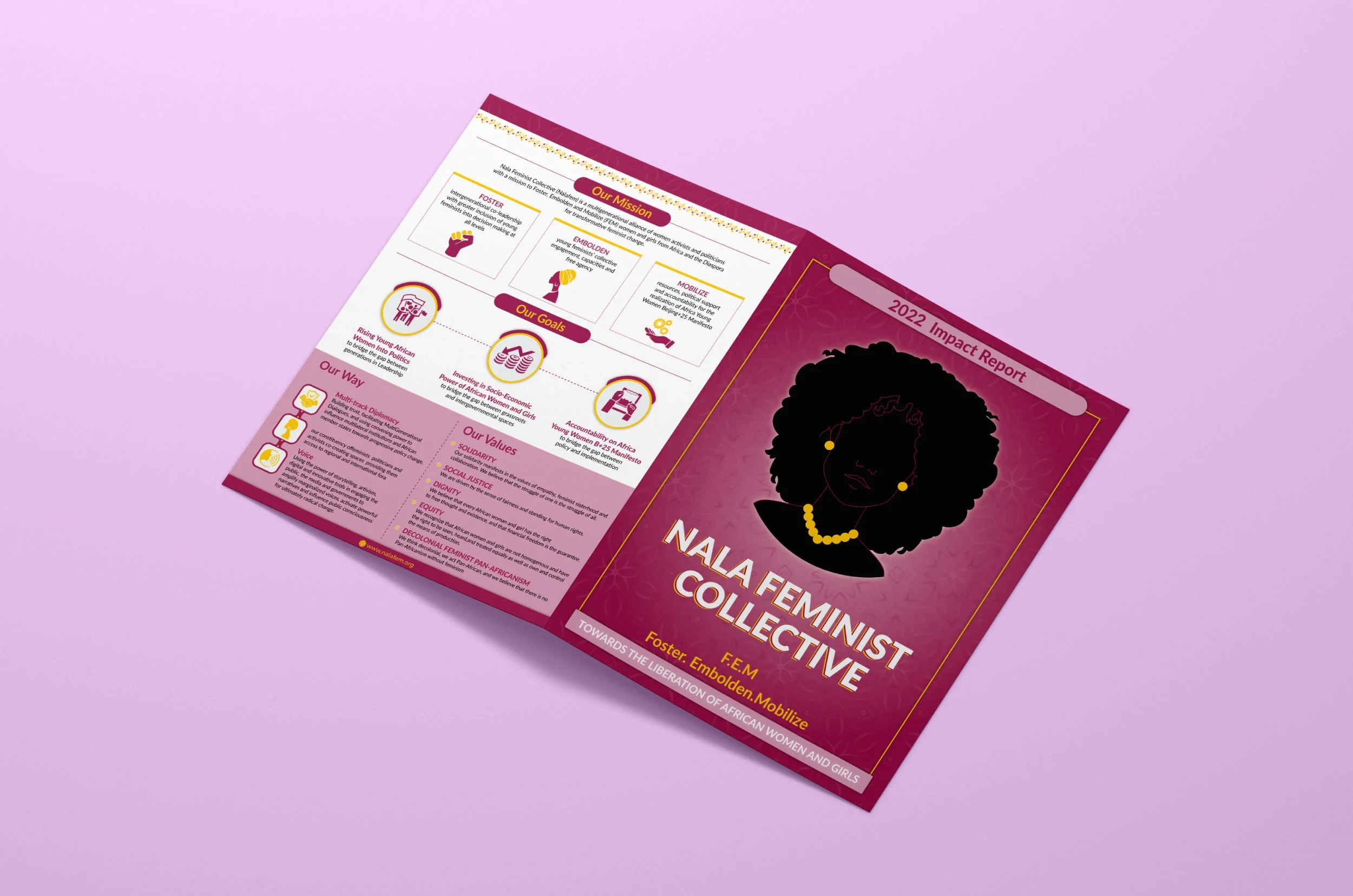 Women-focused campaign brochure design